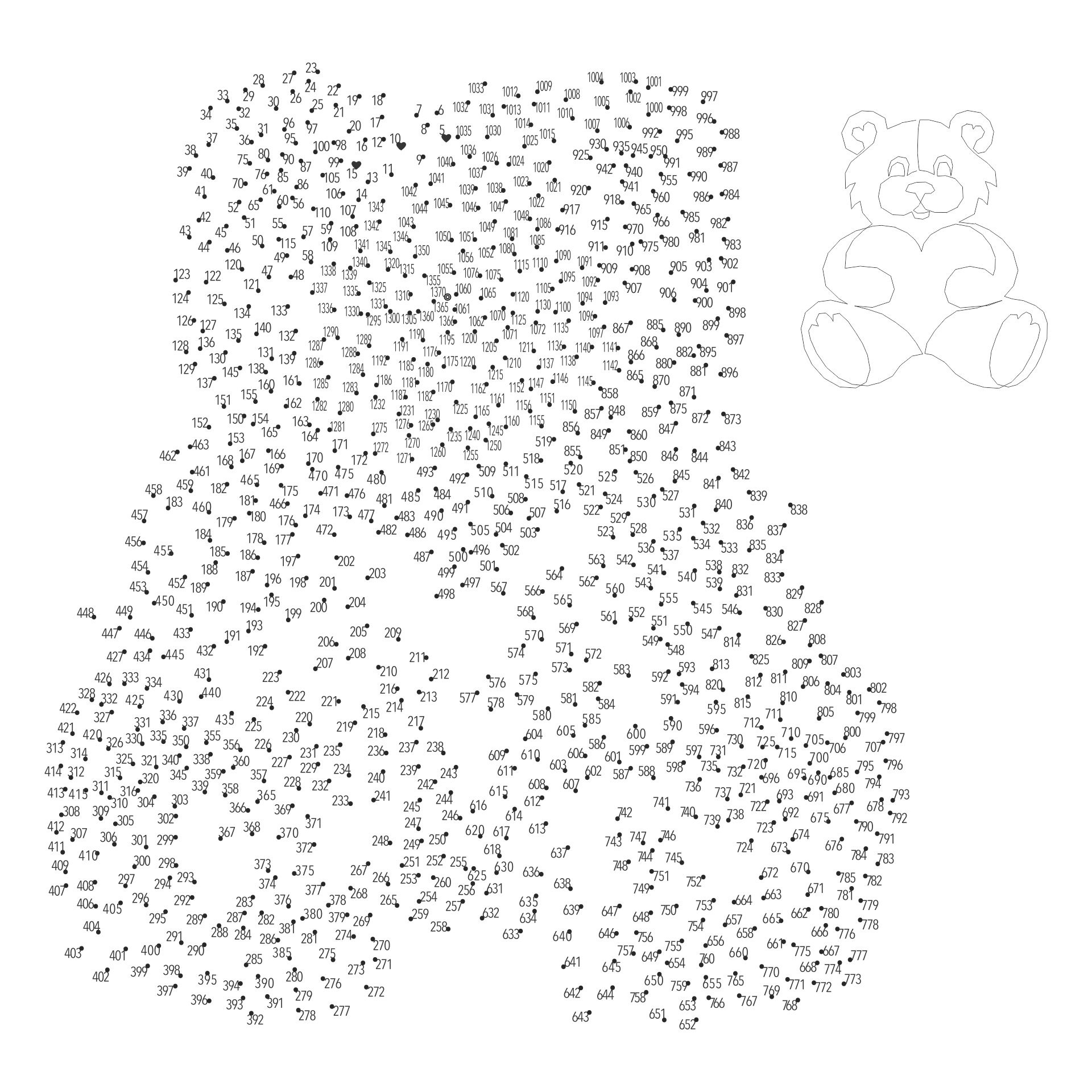 1000 Connect The Dots - 10 Free Pdf Printables | Printablee for Connect The Dots For Adults Free Printable