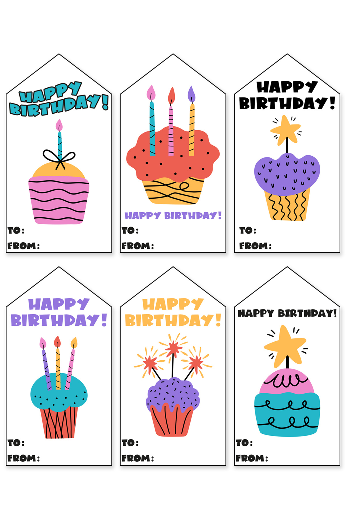 102 Free Printable Birthday Tags All In One Download - Worksheets in Free Printable Birthday Tags