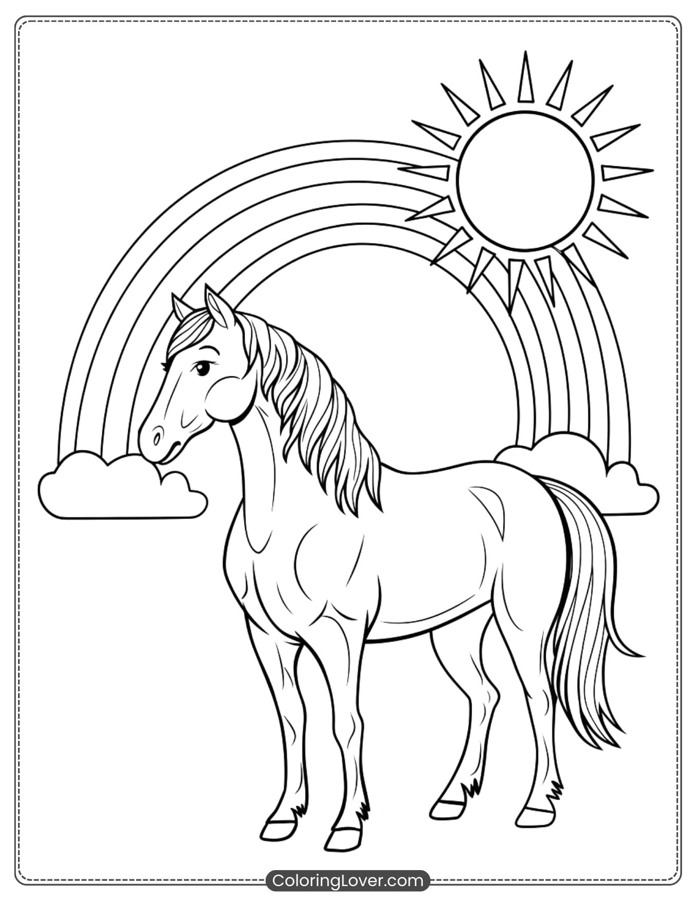 103 Horse Coloring Pages (Free Printables For All Ages) regarding Free Printable Horse Coloring Pages