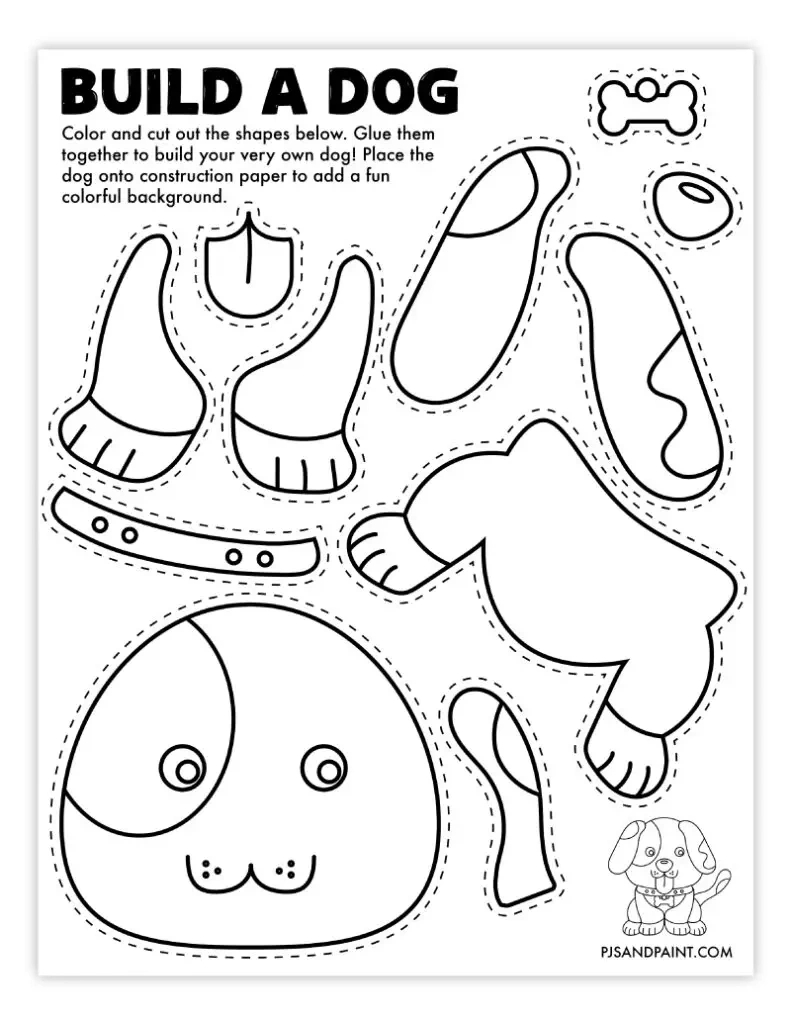 109 Free Printable "Build Your Own" Crafts - Pjs And Paint inside Free Printable Craft Activities