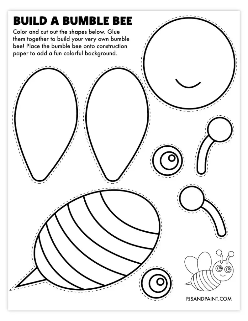 109 Free Printable "Build Your Own" Crafts - Pjs And Paint inside Free Printable Crafts For Preschoolers