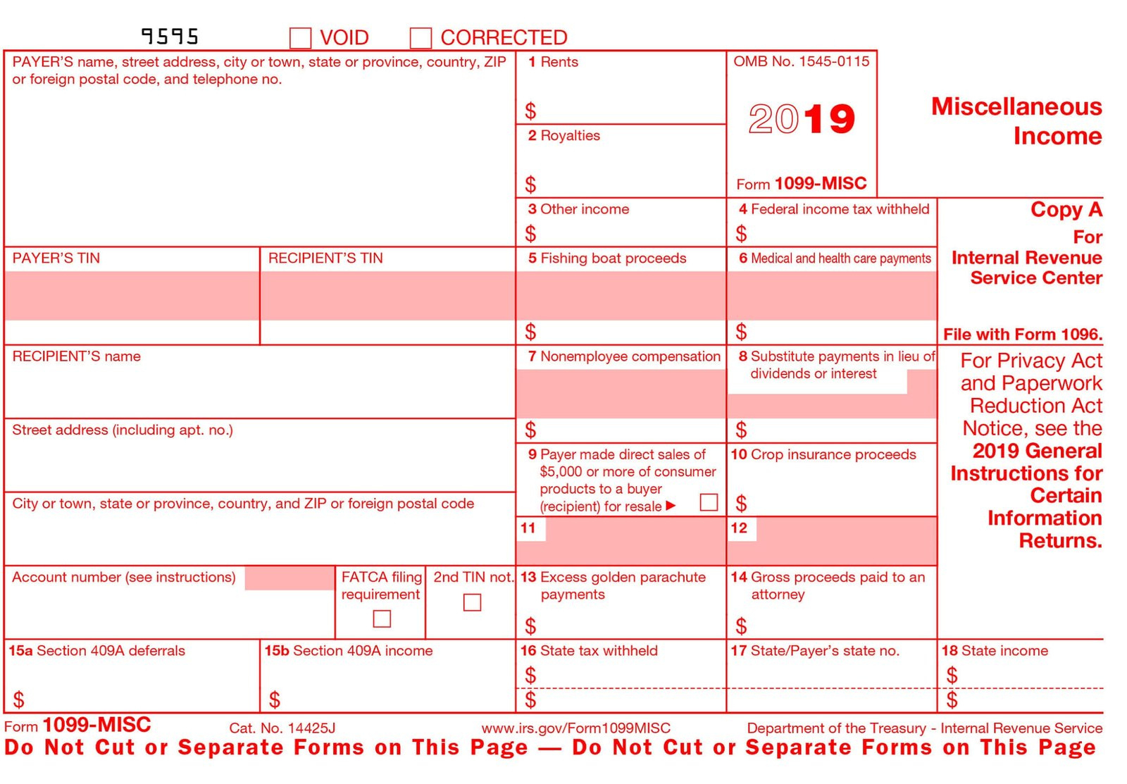 1099 Misc Form And Other Tax Forms Online Only At Stubcreator for Free Printable 1099 Form 2016
