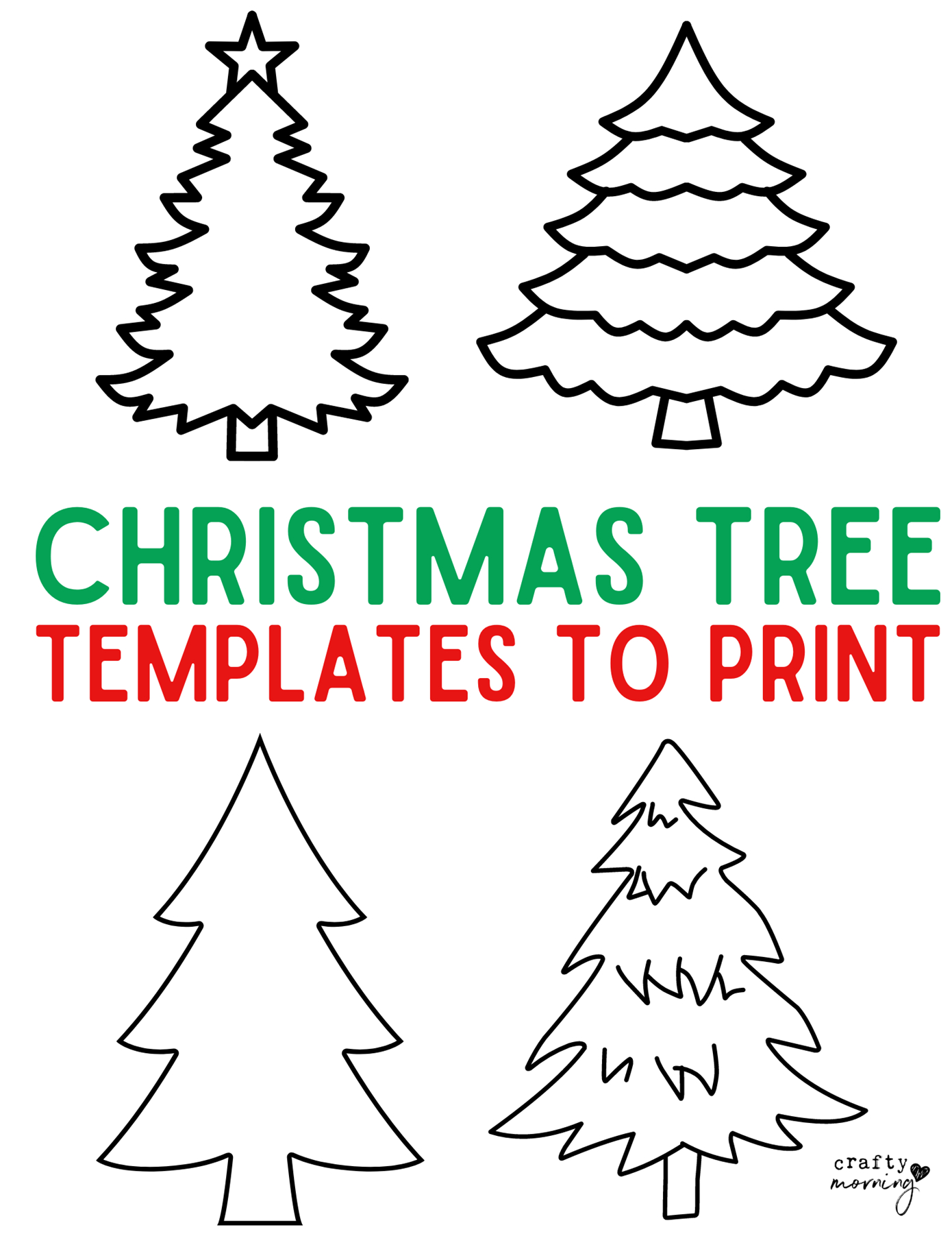 11 Free Christmas Tree Templates - Crafty Morning with Free Printable Christmas Tree Template