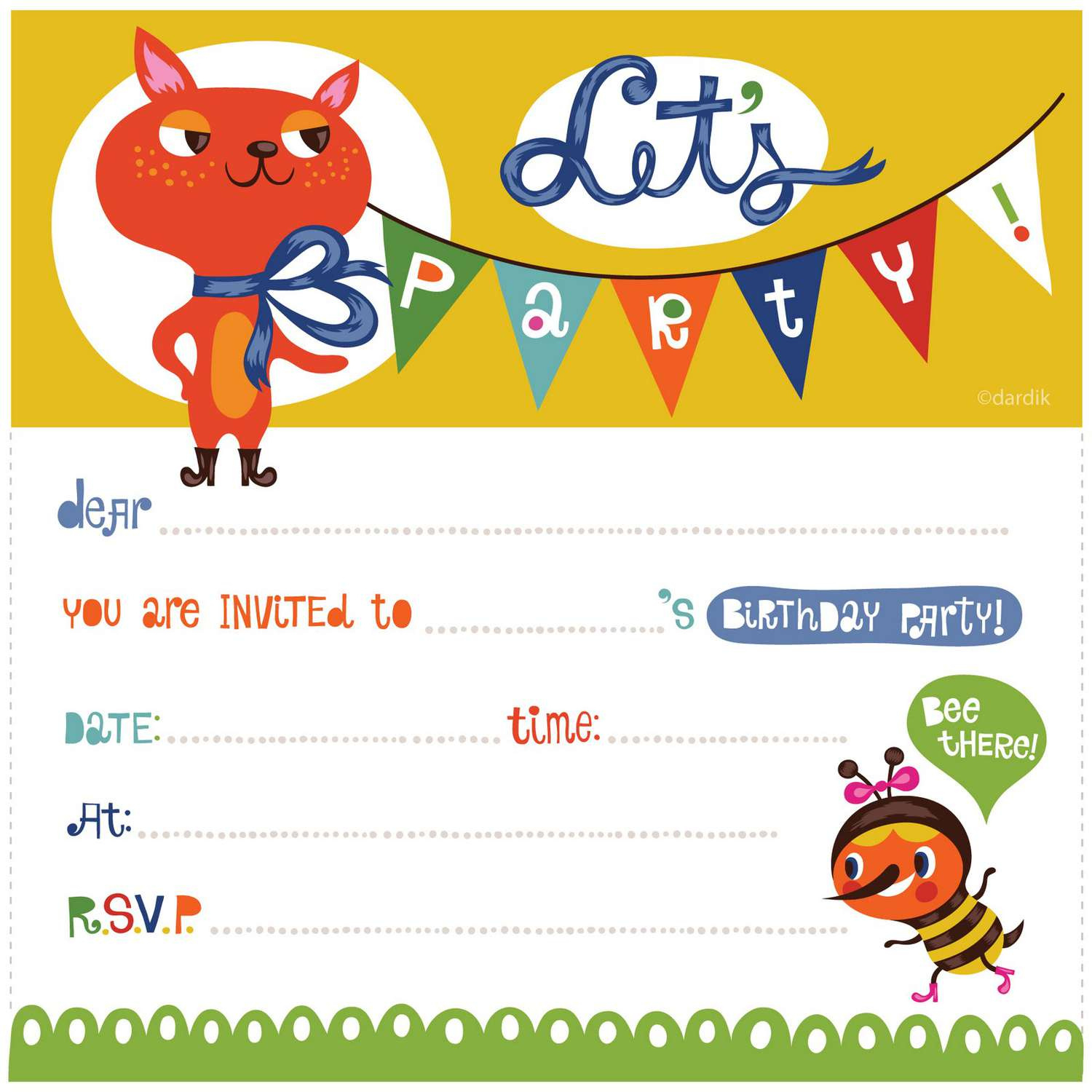 11 Free, Printable Birthday Invitations - Worksheets Library pertaining to Printable Invitations Free No Download