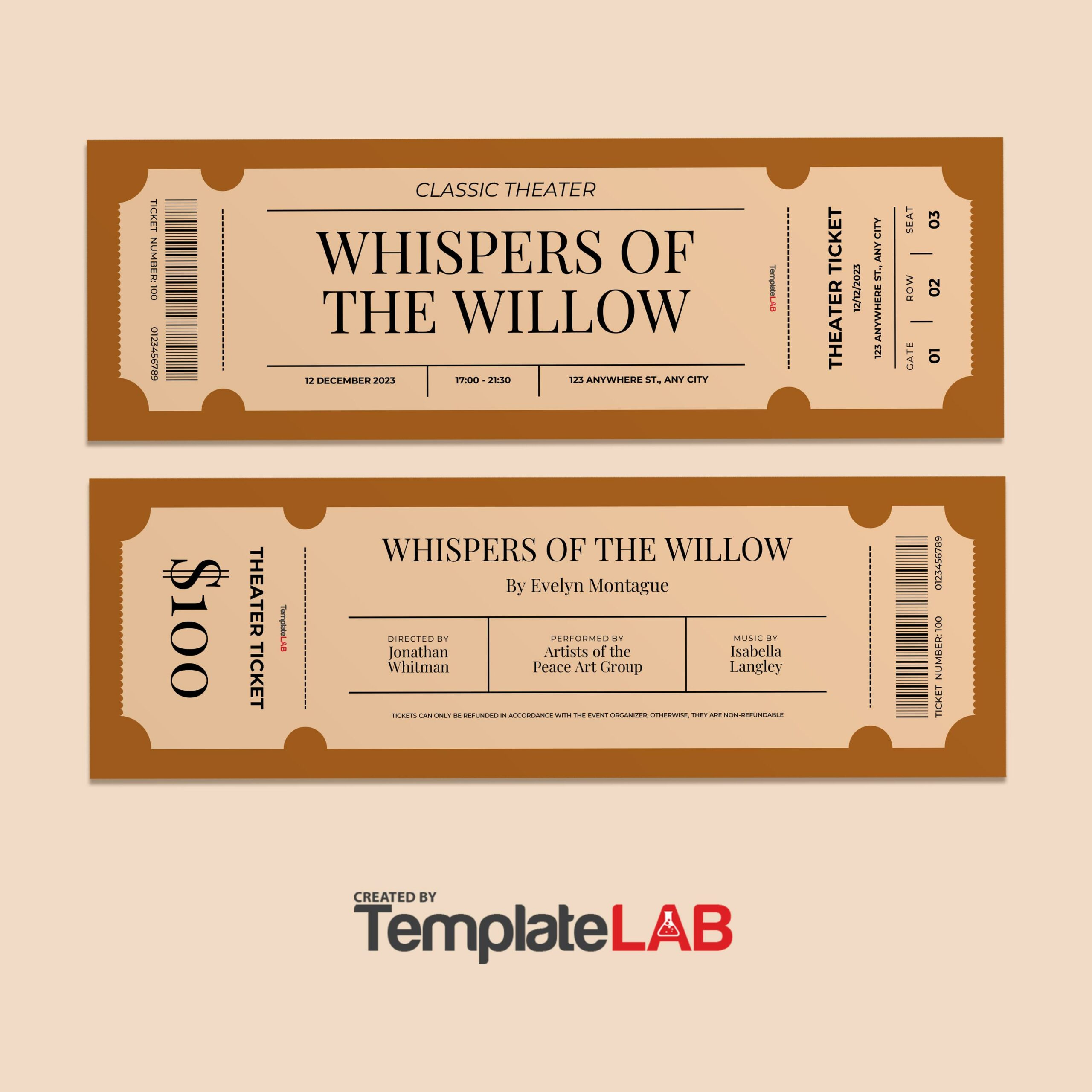 12 Free Event Ticket Templates (Word, Powerpoint, Psd) intended for Free Printable Admission Ticket Template