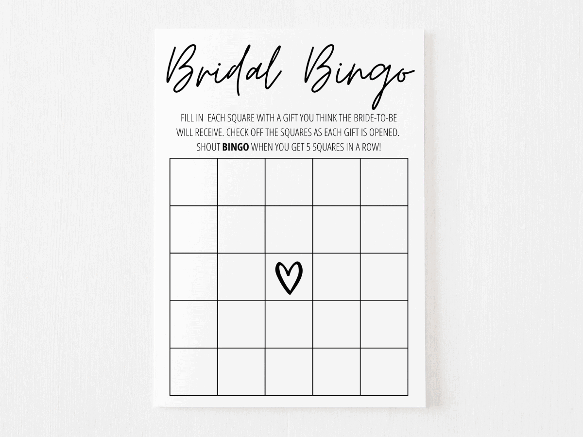 12 Free Printable Bridal Shower Games | Modern Moh inside Free Printable Bridal Shower Blank Bingo Games