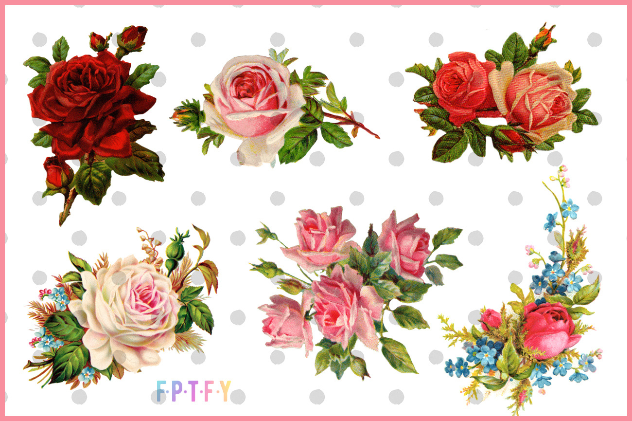 12+ Free Vintage Rose Images - Free Pretty Things For You within Free Printable Roses