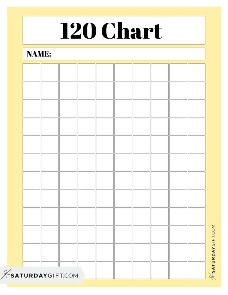 120 Chart Printable - 16 Free Number Charts To 120 Worksheets for Free Printable Blank 1 120 Chart