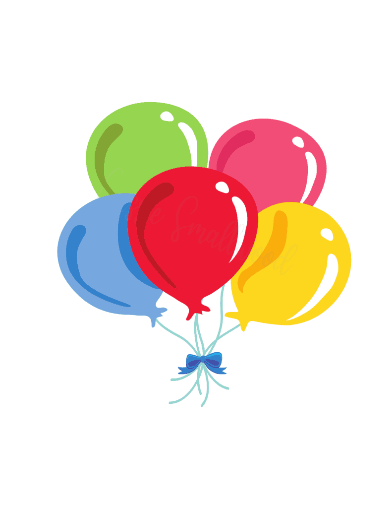 13 Cute Balloon Templates (Free Printable) - Cassie Smallwood for Free Printable Pictures Of Balloons