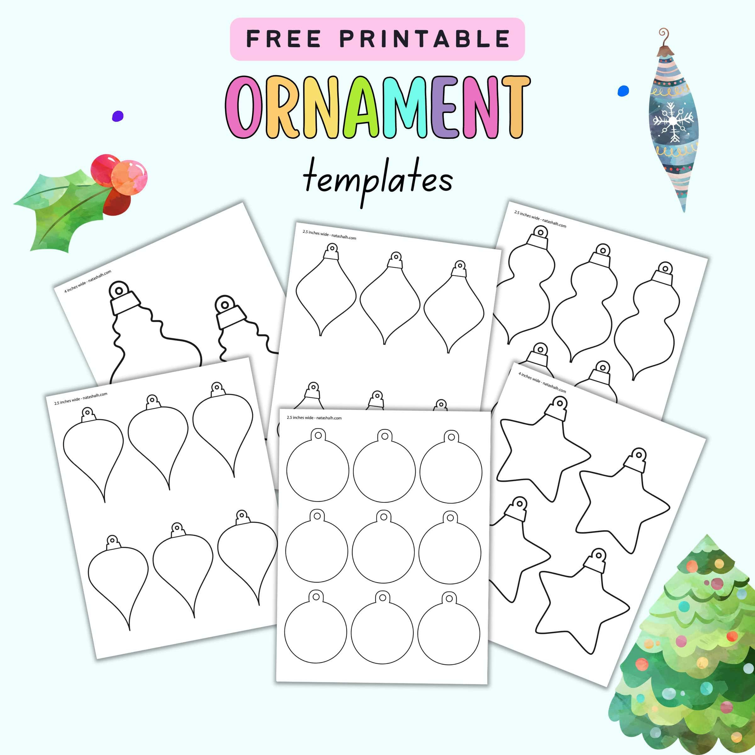 13+ Free Printable Christmas Ornament Templates - The Artisan Life pertaining to Free Printable Christmas Ornament Patterns