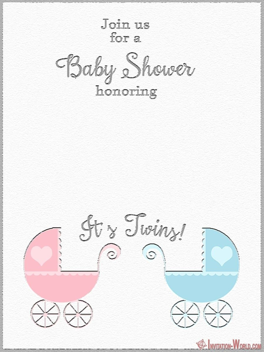 13 Free Twins Baby Shower Invitations Template Ideas | Twins Baby in Free Printable Twin Baby Shower Invitations