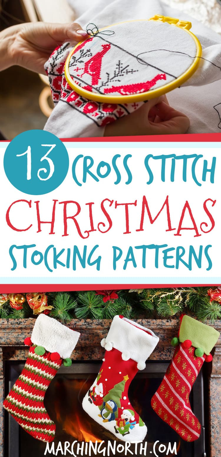 13 Holly Jolly Cross Stitch Christmas Stocking Patterns | Marching intended for Free Printable Cross Stitch Christmas Stocking Patterns