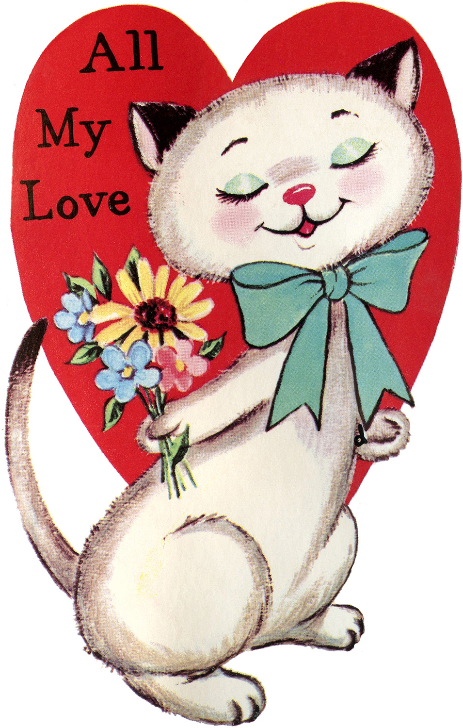 14 Cute Vintage Valentines: (Animals)! - The Graphics Fairy in Free Printable Vintage Valentine Clip Art