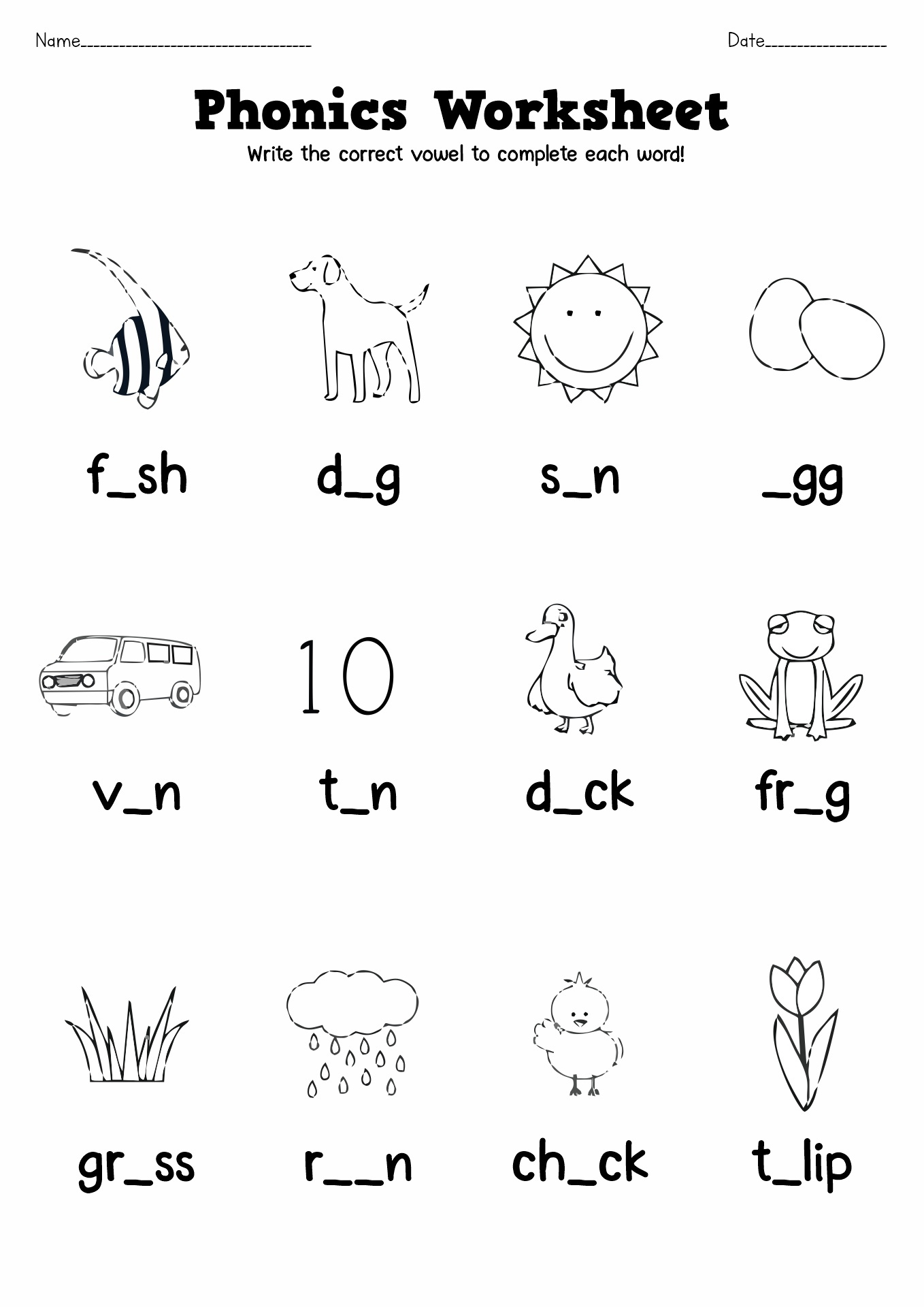14 Free Printable Phonics Worksheets First Grade - Free Pdf At with Free Printable Grade 1 Phonics Worksheets