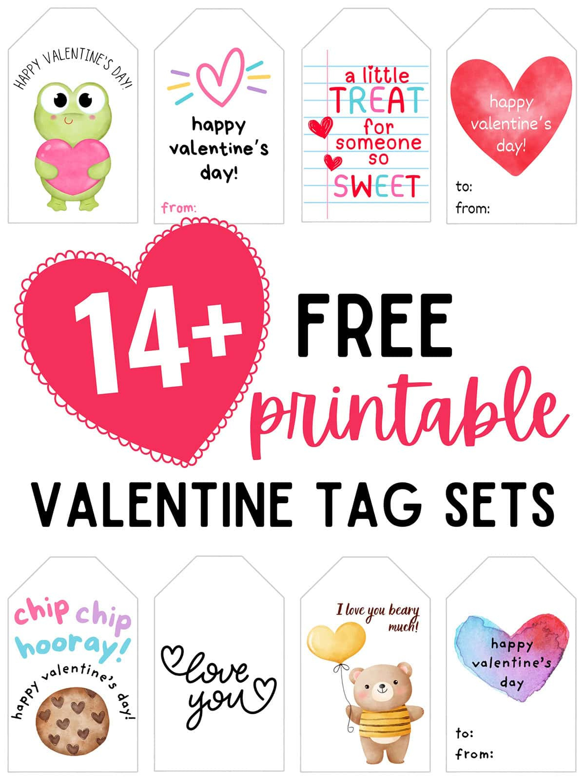 14+ Free Printable Valentine&amp;#039;S Day Tags - Aubree Originals with regard to Free Printable Valentines Day Tags