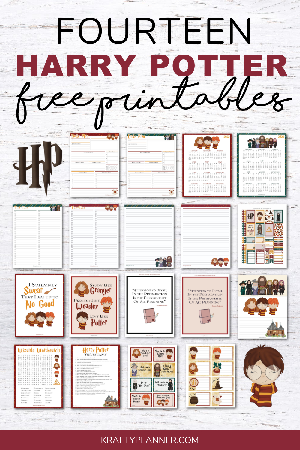 14 Harry Potter Free Printables — Krafty Planner with Free Printable Harry Potter Pictures