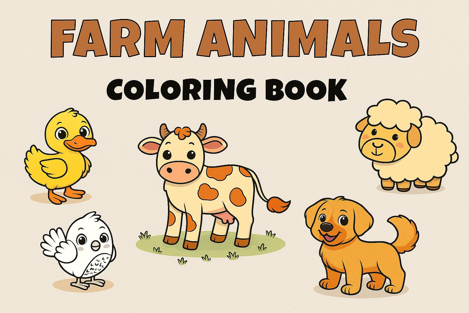 15 Farm Animal Coloring Pages For Kids – Free Printable Fun! with regard to Free Printable Farm Animal Pictures
