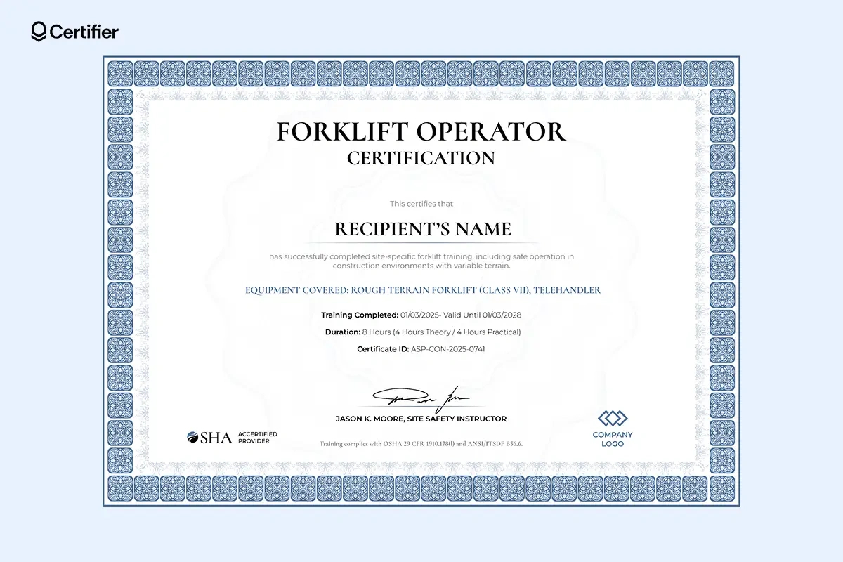 15 Forklift Certificate Templates: Free &amp;amp; Customizable inside Free Printable Forklift Certification Cards