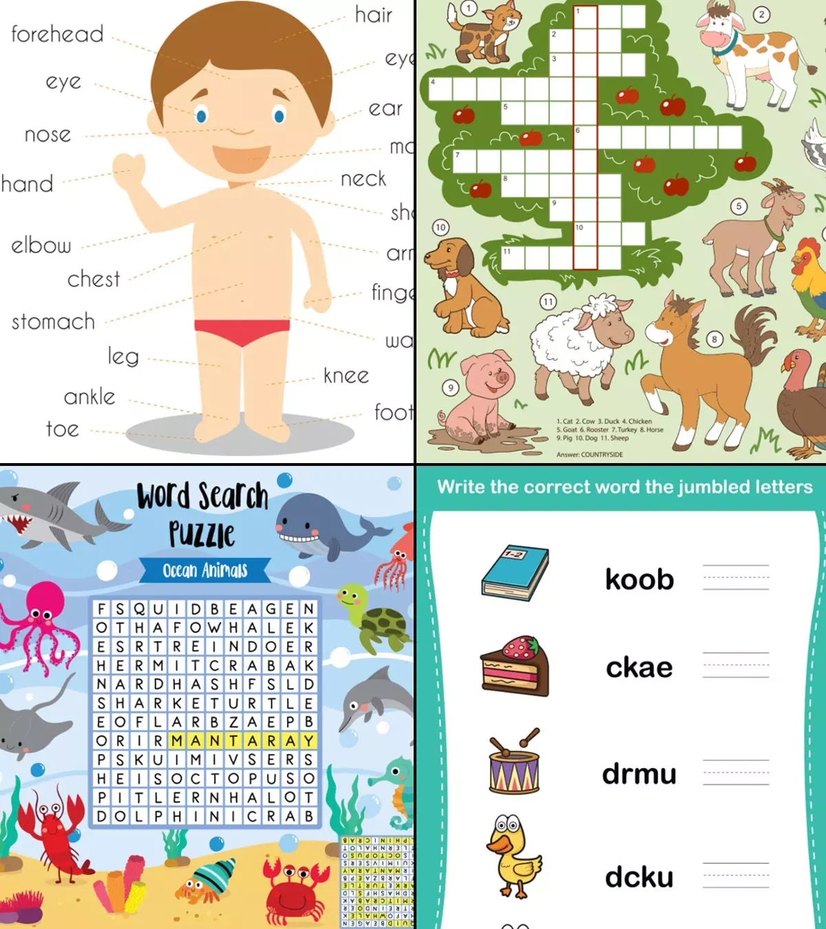 15 Free English Worksheets For Kids To Practice with Free Printable English Lessons