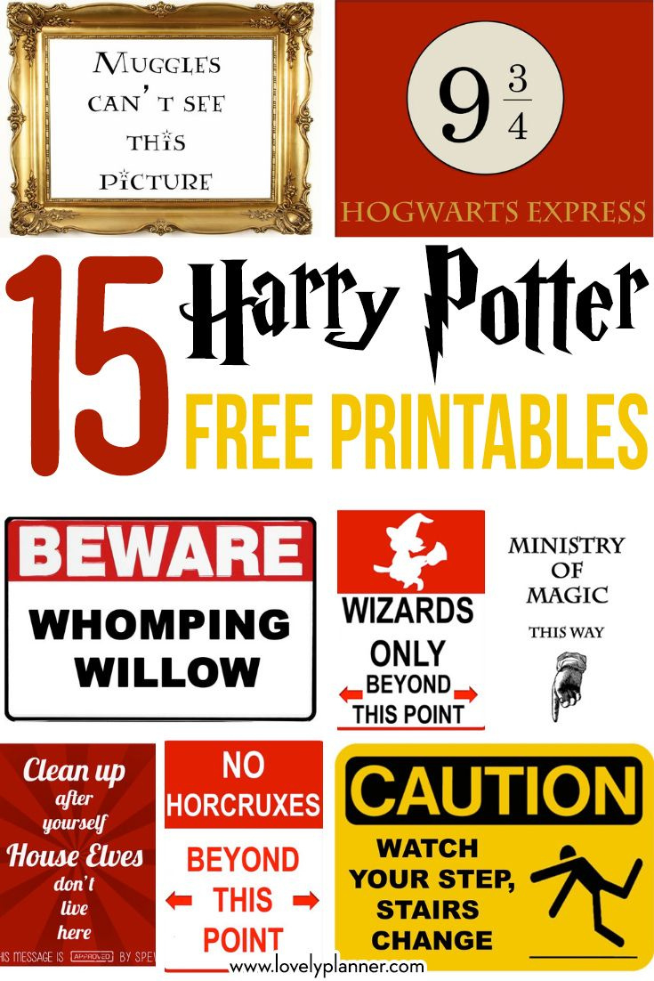 15 Free Harry Potter Party Printables - Part 1 with regard to Free Harry Potter Printable Signs