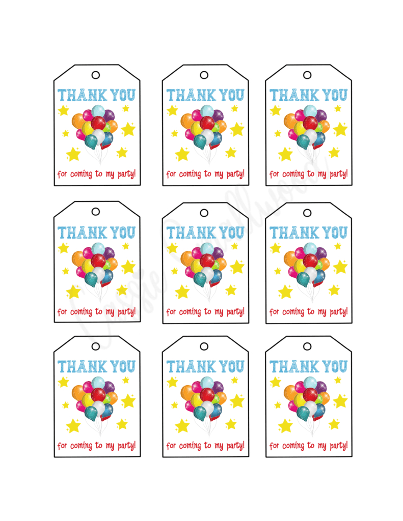 15 Insanely Cute Thank You Tags (Free Printable) - Cassie within Free Printable Thank You Tags For Birthday Favors