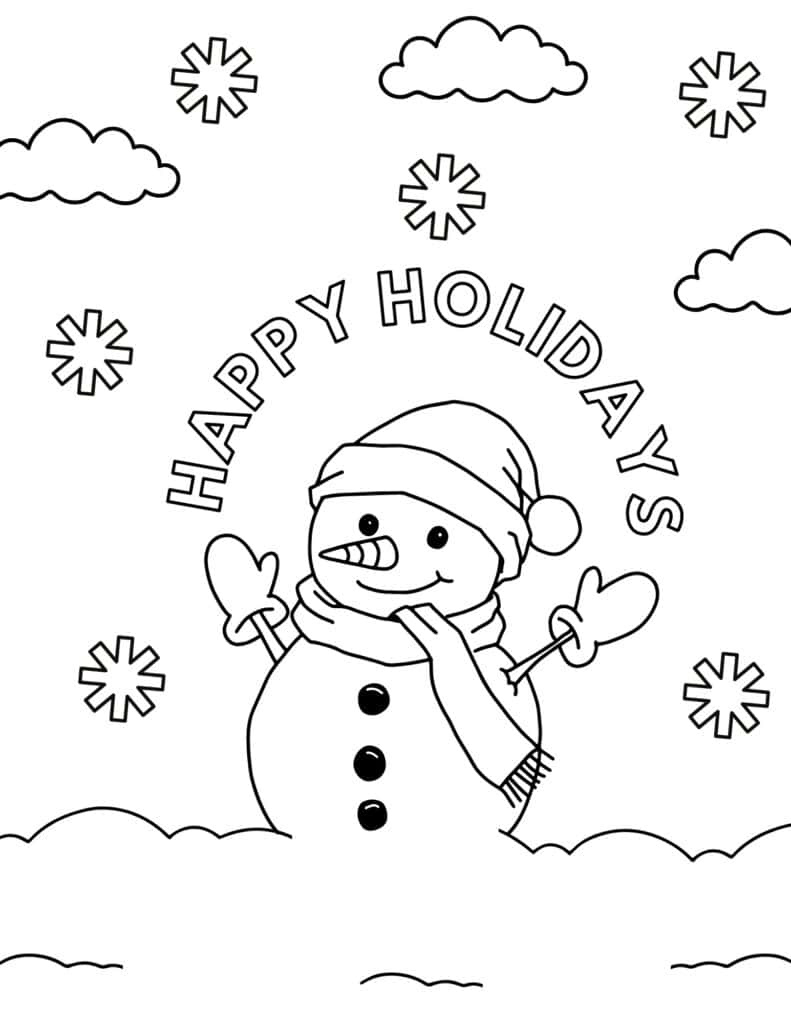 150 Free Christmas Coloring Pages For Kids - Prudent Penny Pincher throughout Free Printable Holiday Coloring Pages