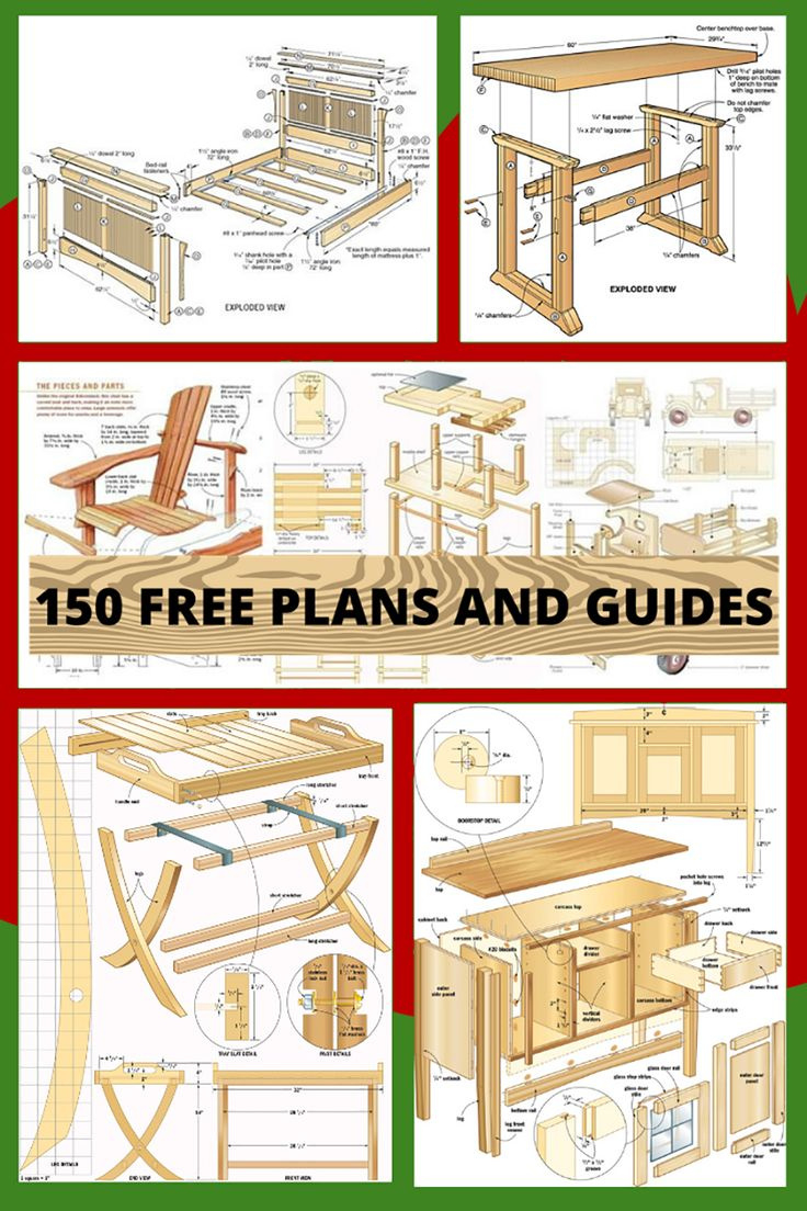 150 Free Woodworking Projects/Plans inside Free Printable Woodworking Plans