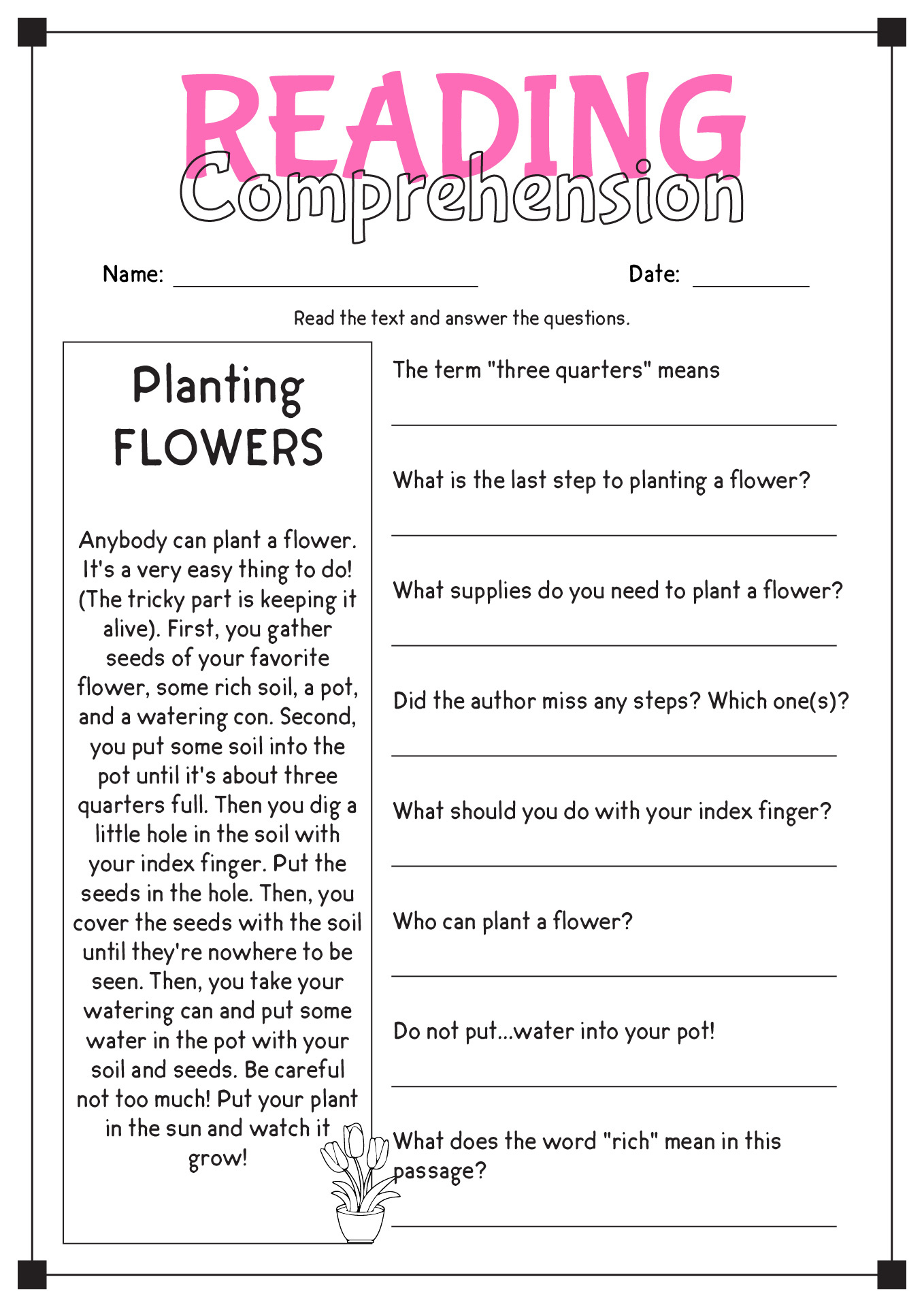16 Comprehension Reading English Worksheets - Free Pdf At in Free Printable Literacy Worksheets For Adults