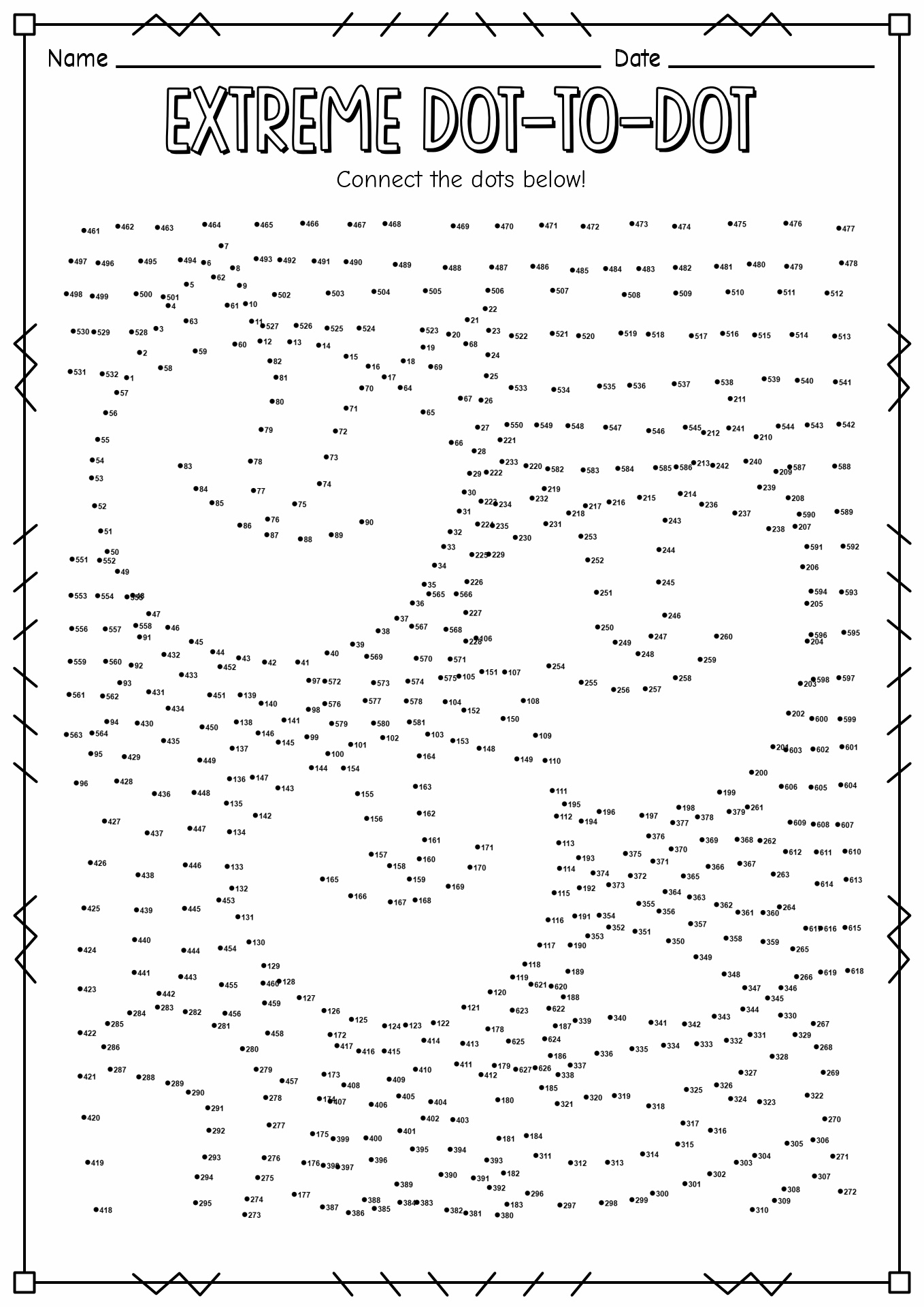 16 Hard Dot To Dot Worksheets - Free Pdf At Worksheeto inside Free Printable Hard Dot To Dot