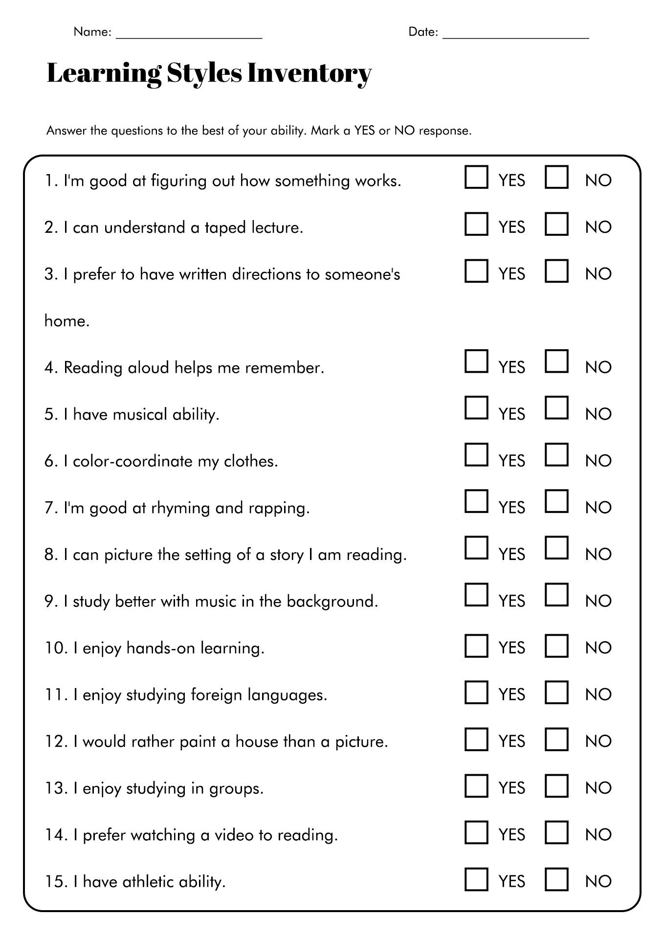 16 Vark Styles Worksheet - Free Pdf At Worksheeto - Worksheets within Free Printable Learning Styles Questionnaire