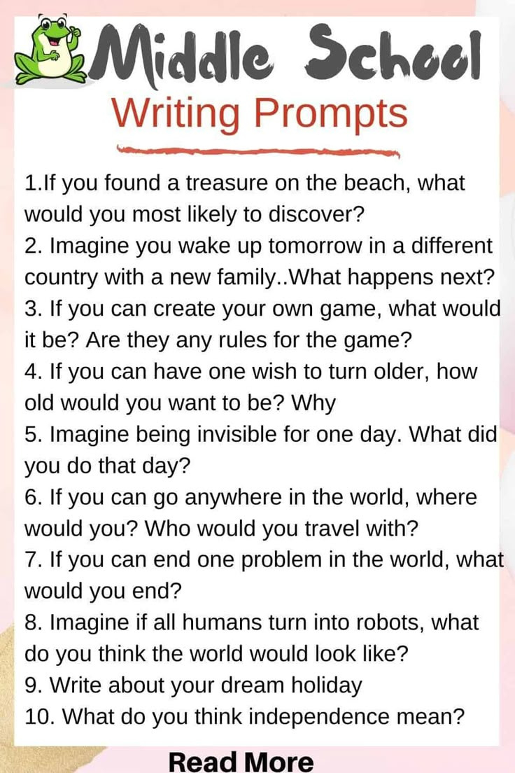 167 Fun &amp;amp; Creative Journal Prompts For Teens with regard to Free Printable Writing Prompts For Middle School