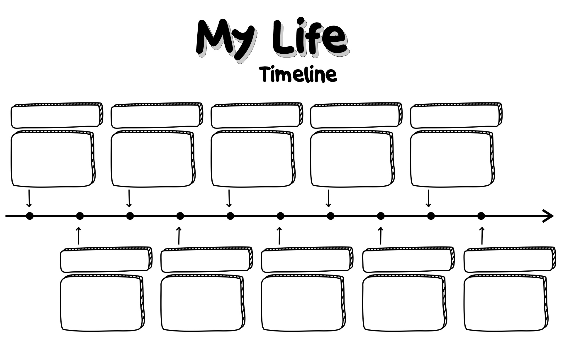 17 Blank Printable Timeline Worksheets - Free Pdf At Worksheeto with Free Blank Timeline Template Printable