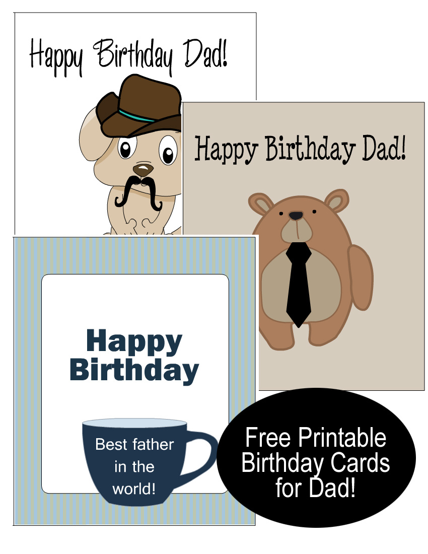 18 Cute And Elegant Free Printable Birthday Cards For Dad inside Free Printable Funny Birthday Cards For Dad