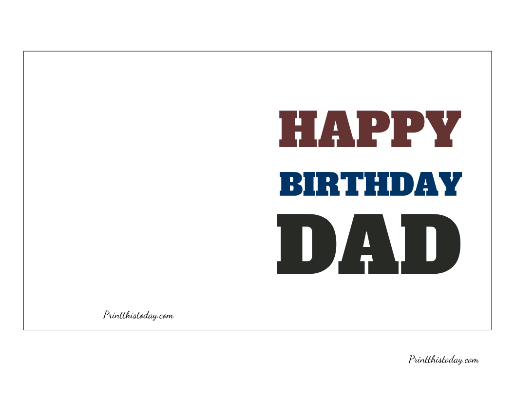 18 Cute And Elegant Free Printable Birthday Cards For Dad within Free Printable Happy Birthday Cards For Dad