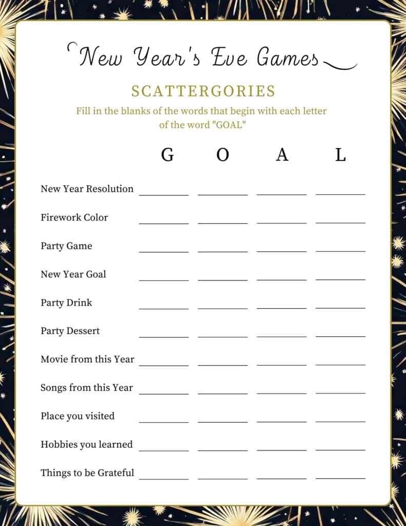 18 Free Printable Adults New Year&amp;#039;S Eve Party Games &amp;amp; Activities with regard to Free Printable Games For Adults