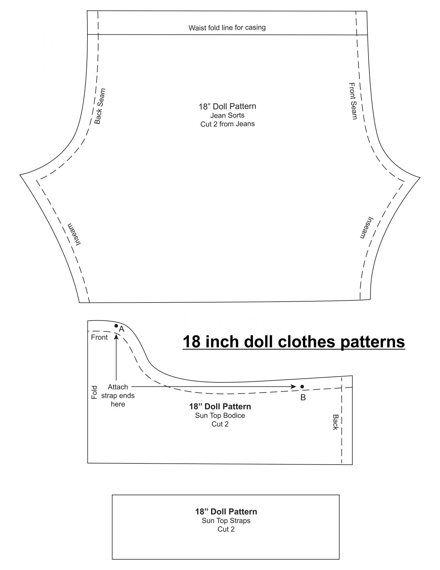 18 Inch Doll Clothes Patterns - 10 Free Pdf Printables | Printablee with 18 Inch Doll Clothes Patterns Free Printable