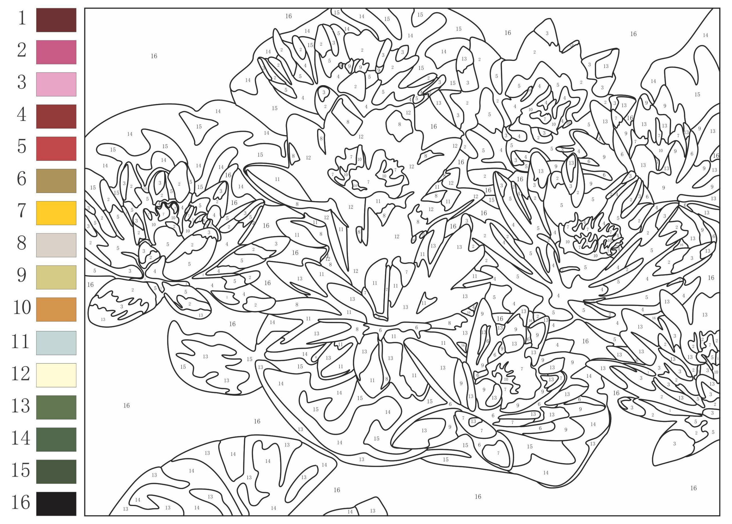 18 Paintnumbers Ideas | Adult Colornumber, Colornumber throughout Free Printable Color By Number For Adults
