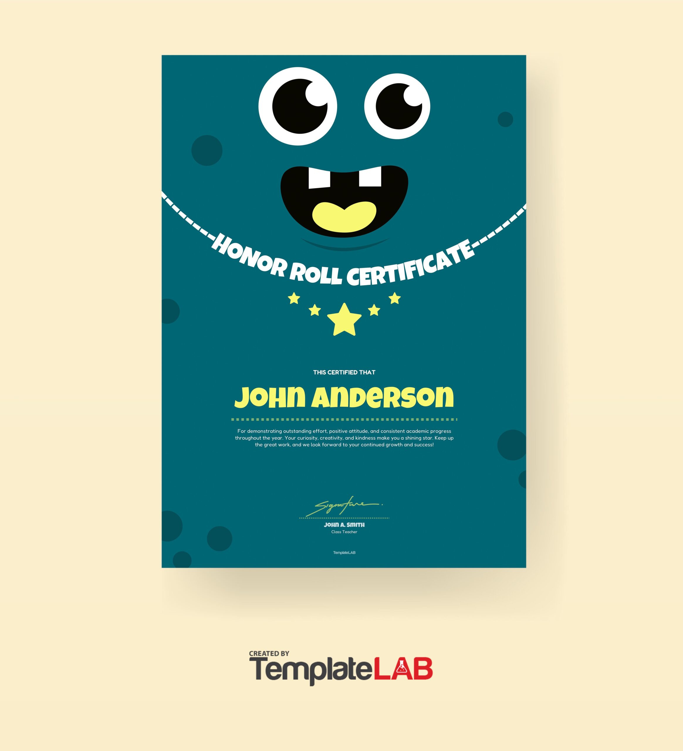 18 Printable Honor Roll Certificate Templates [100% Editable] regarding Free Printable Honor Roll Certificates Kids