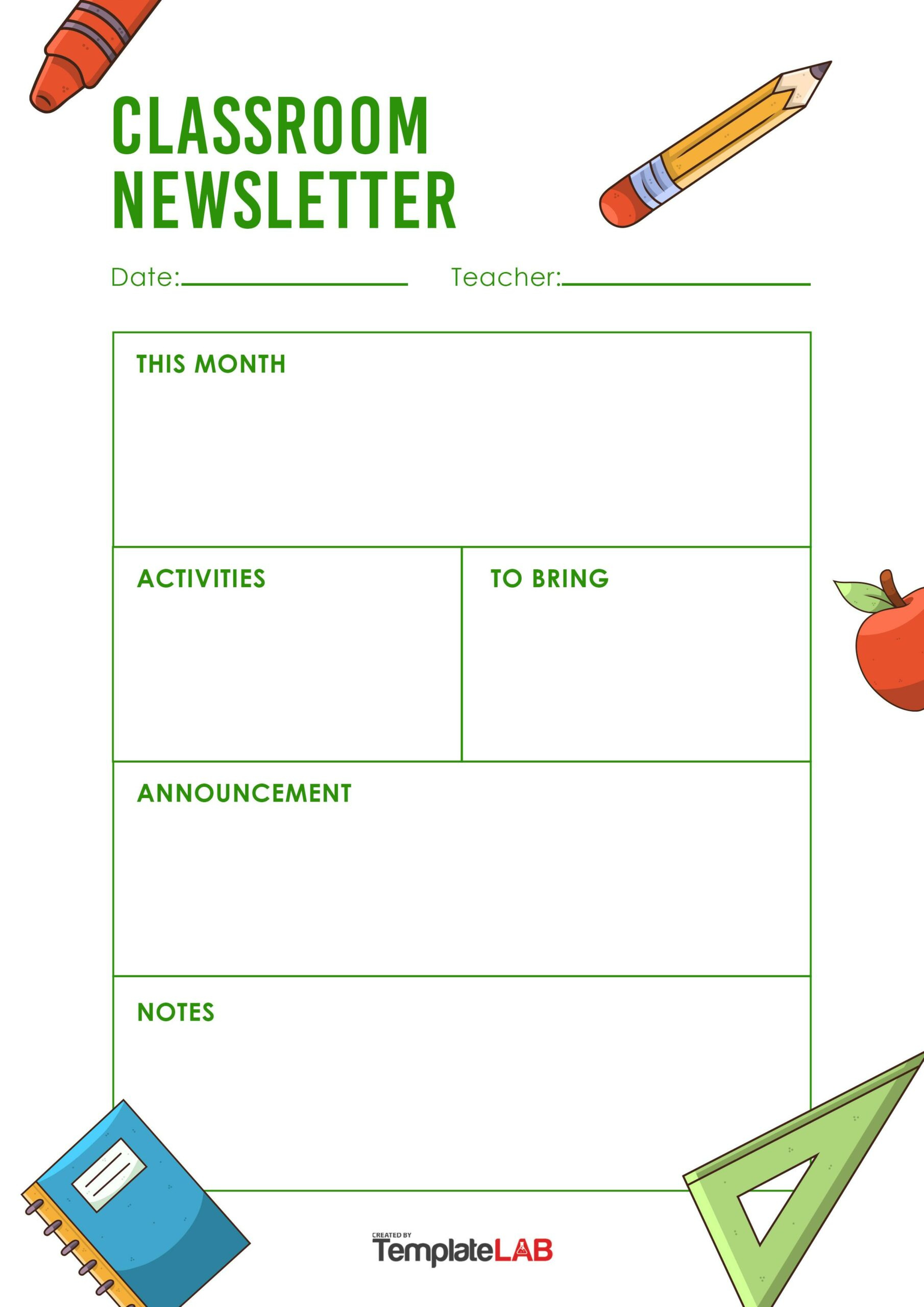 19 Creative Preschool Newsletter Templates (Free) regarding Free Printable Preschool Newsletter Templates