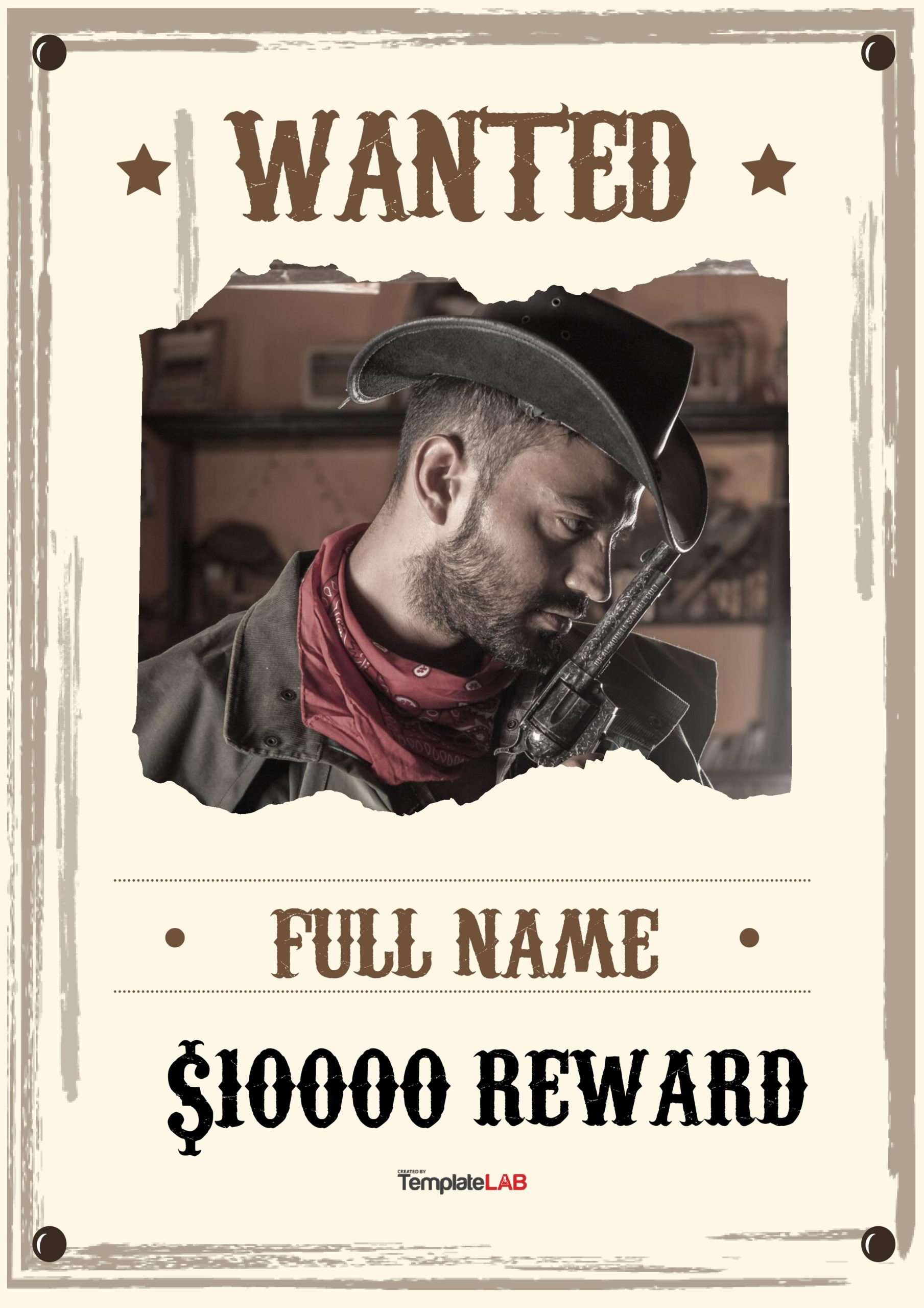 19 Free Wanted Poster Templates (Fbi And Old West) pertaining to Free Printable Wanted Poster Old West