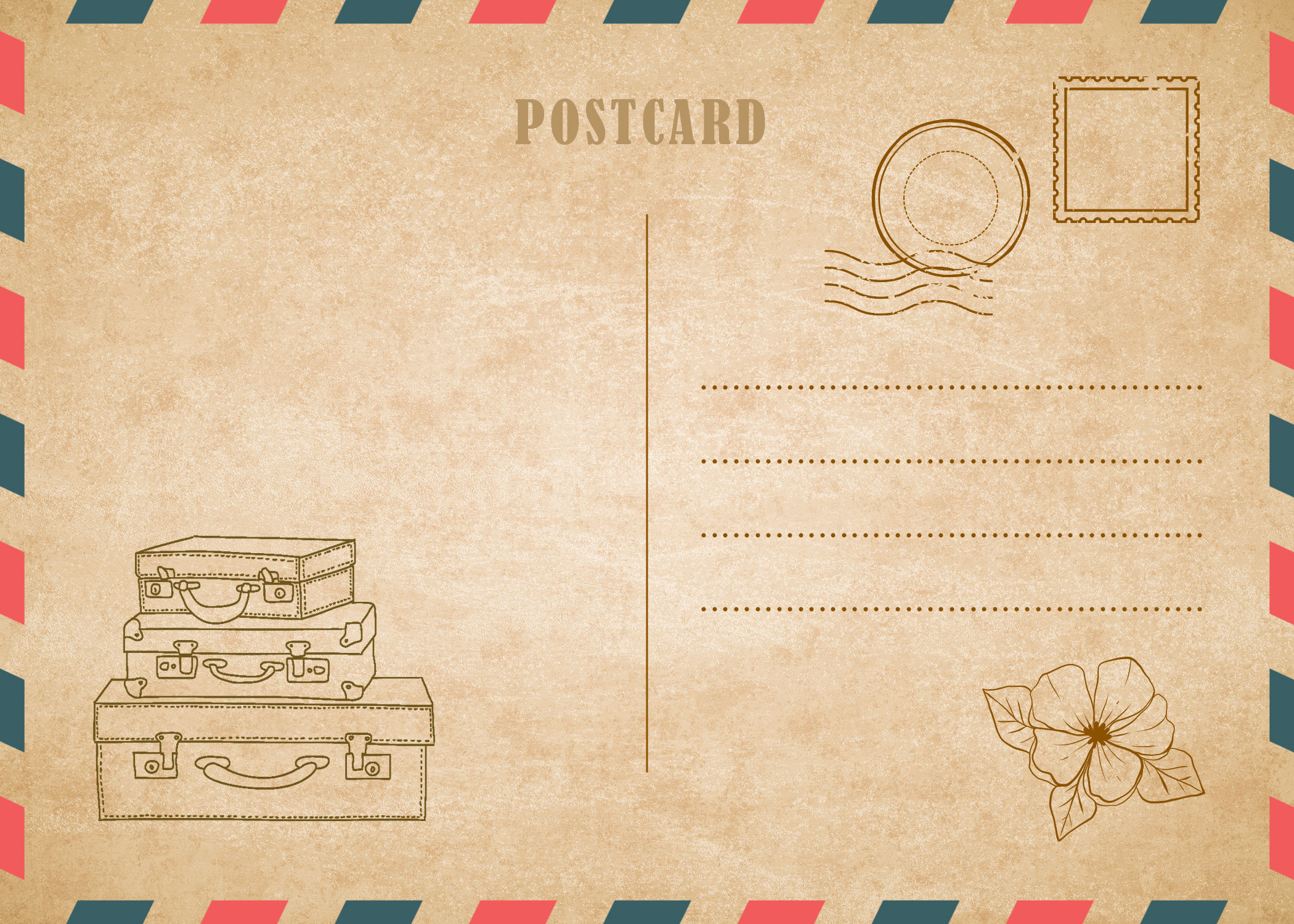 19 Printable Postcard Templates &amp;amp; Designs [Word, Pdf, Psd] within Free Blank Printable Postcards