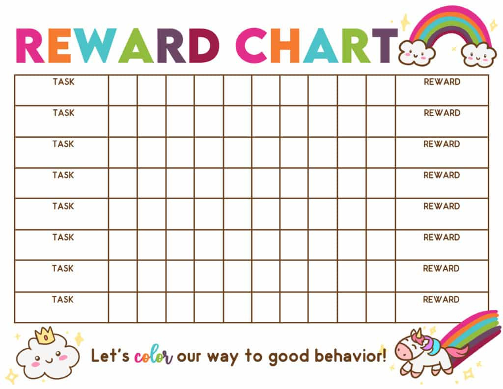 2 Free Reward Chart For Kids Printables with regard to Free Printable Reward Charts For Teenagers