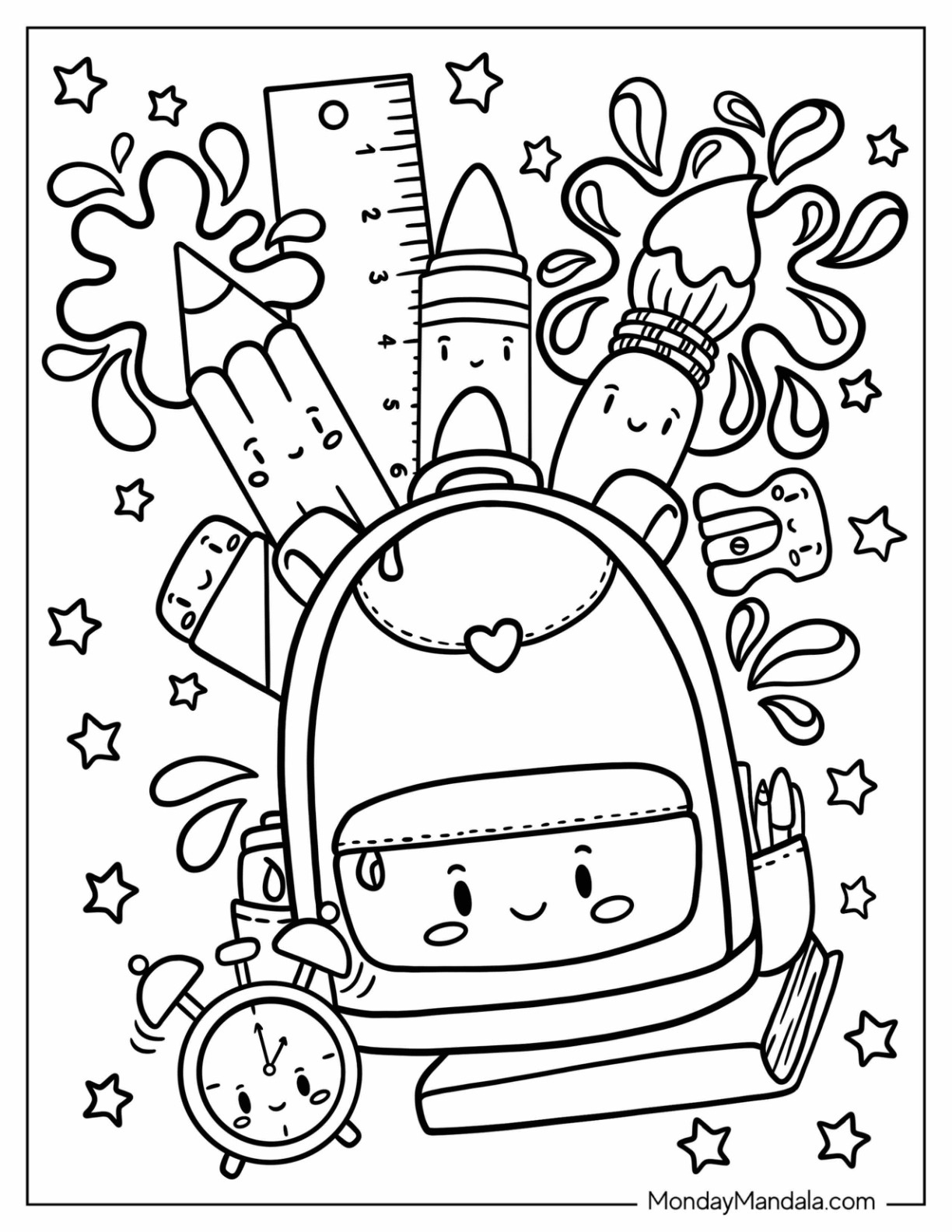20 Back To School Coloring Pages (Free Printables) - Worksheets within Back To School Free Printable Coloring Pages