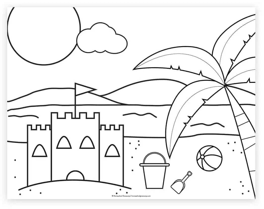 20 Beach Coloring Pages For Kids To Print For Free pertaining to Free Printable Beach Coloring Pages