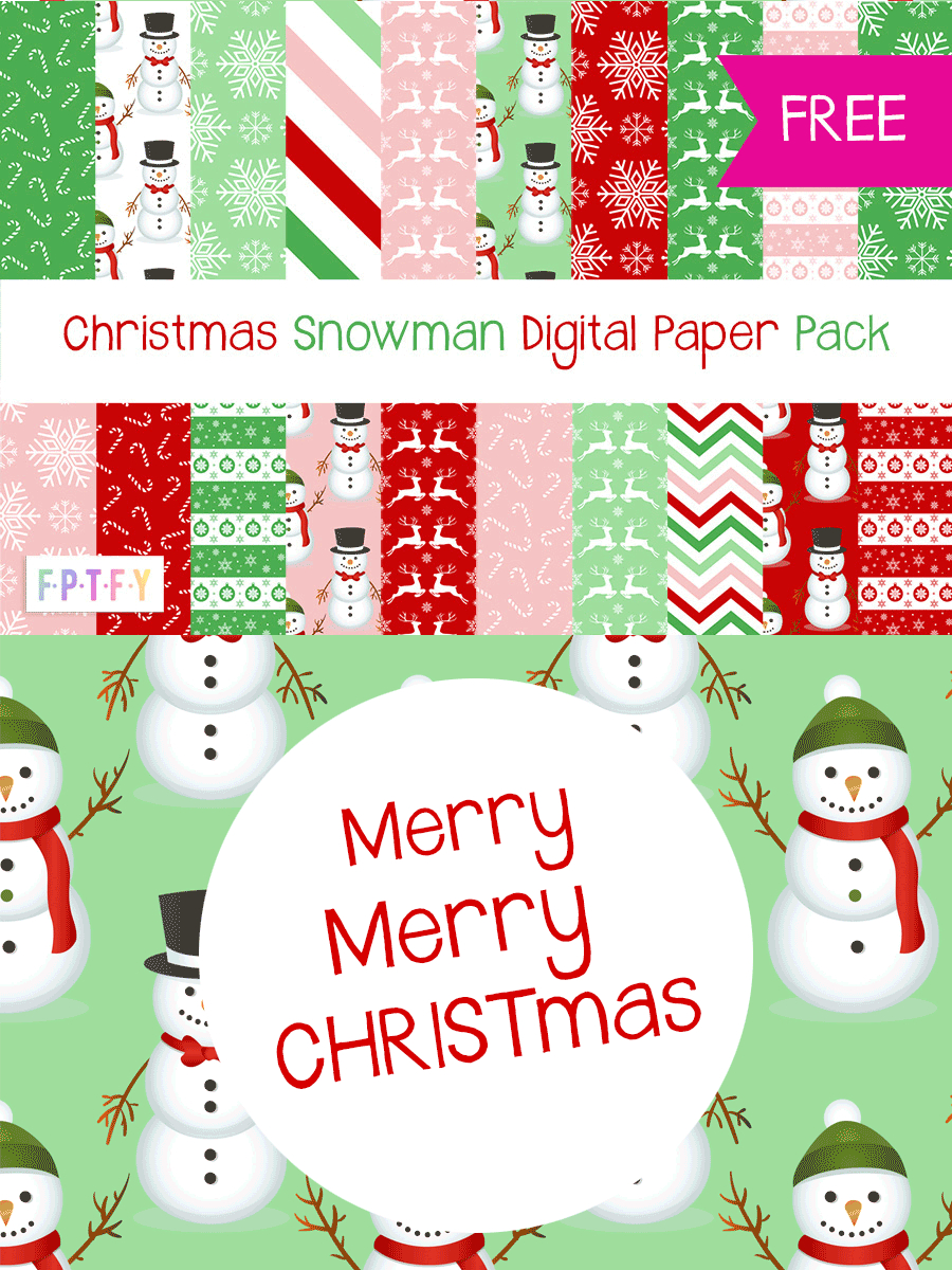 20 Free Christmas Snowman Digital Paper - Free Pretty Things For You intended for Free Printable Christmas Paper