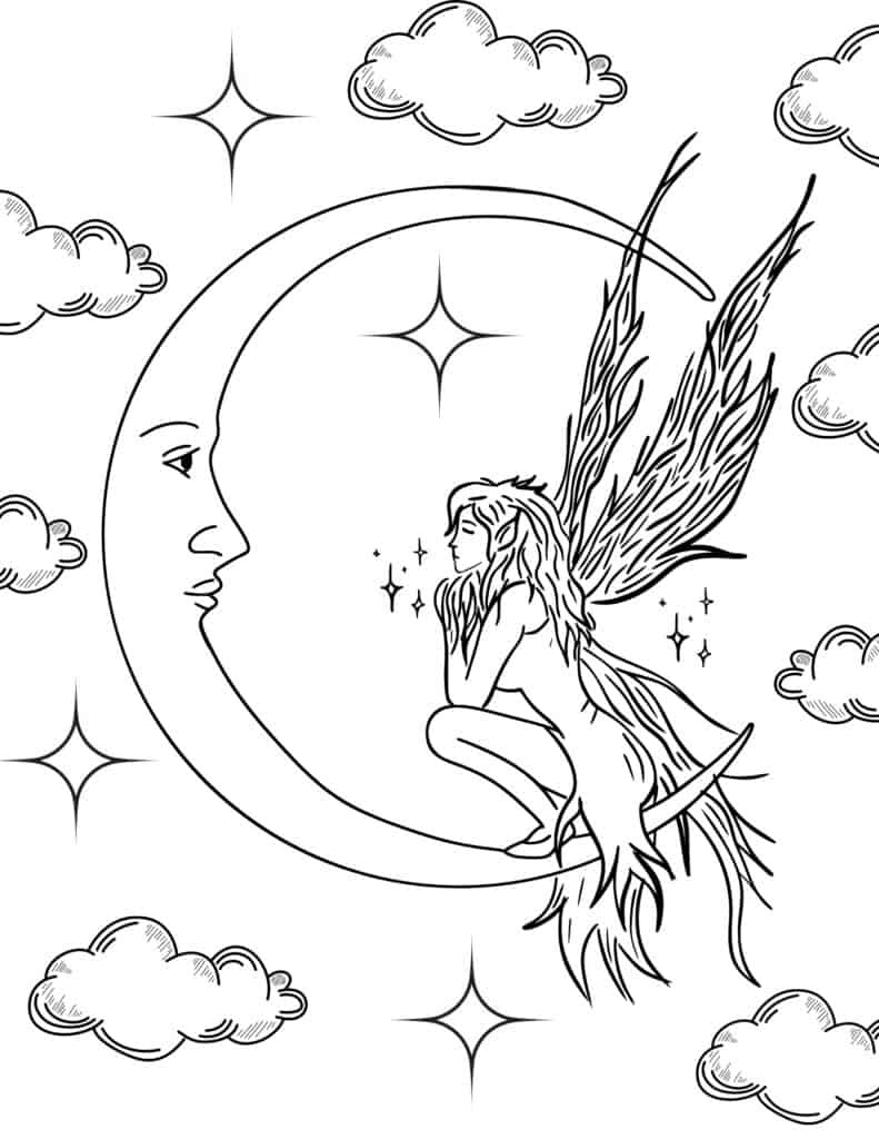 20 Free Printable Fairy Coloring Pages - Prudent Penny Pincher for Free Printable Coloring Pages Fairies Adults