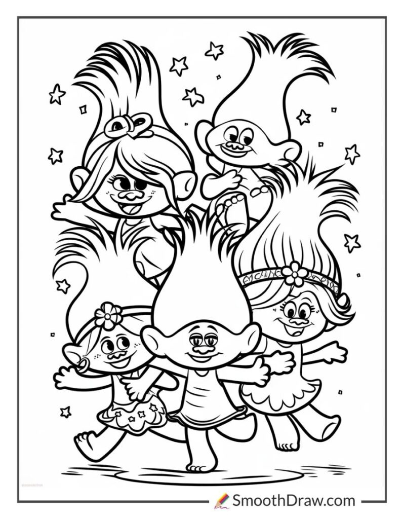 20+ Free Trolls Coloring Pages (Printable Free Pdfs) within Free Printable Troll Coloring Pages