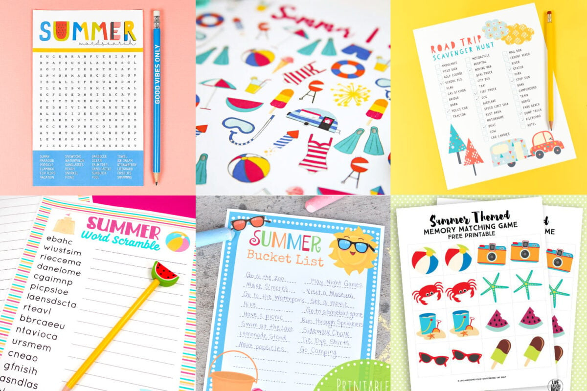 20 Printable Summer Games To Keep You Cool - Hey Let'S Make Stuff intended for Free Printable Summer Games