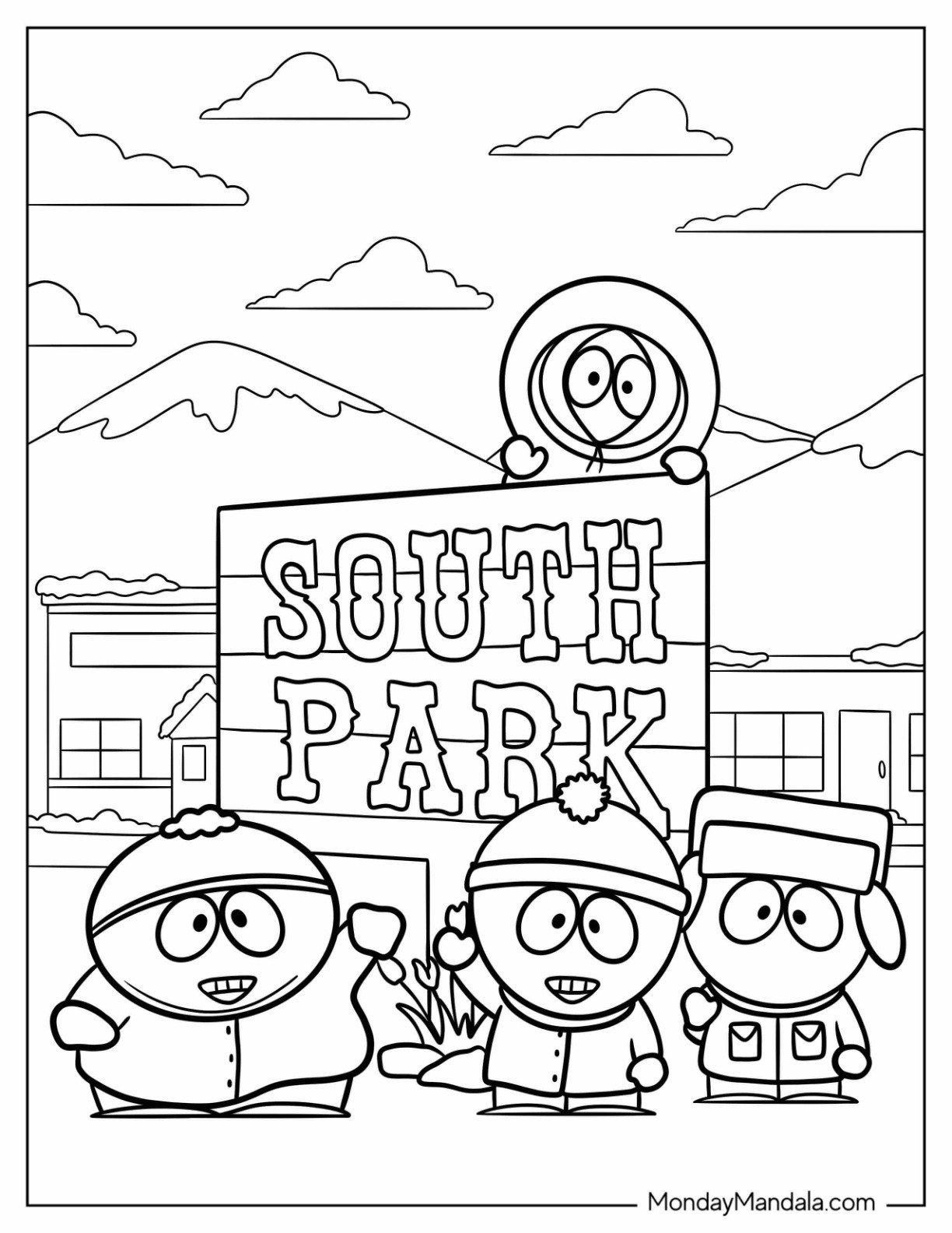 20 South Park Coloring Pages (Free Pdf Printables) within Free Printable South Park Coloring Pages