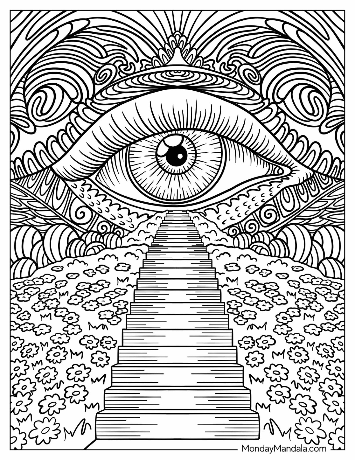 20 Trippy Coloring Pages (Free Pdf Printables) throughout Free Printable Trippy Coloring Pages